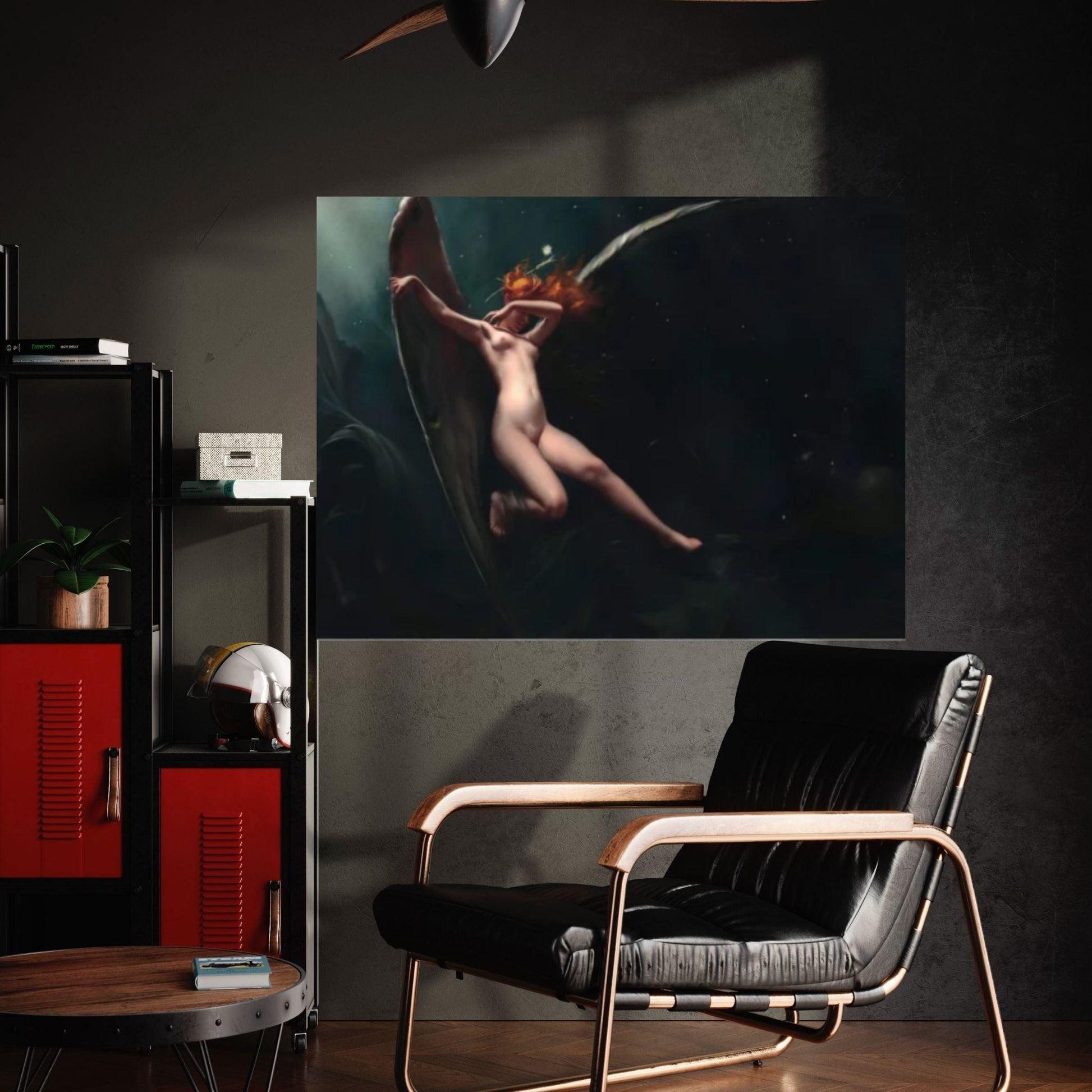 Large A Fairy Under Starry Skies -/ Floating Frame Option, Luis Ricardo Falero Print on Canvas Wall Art - Y Canvas