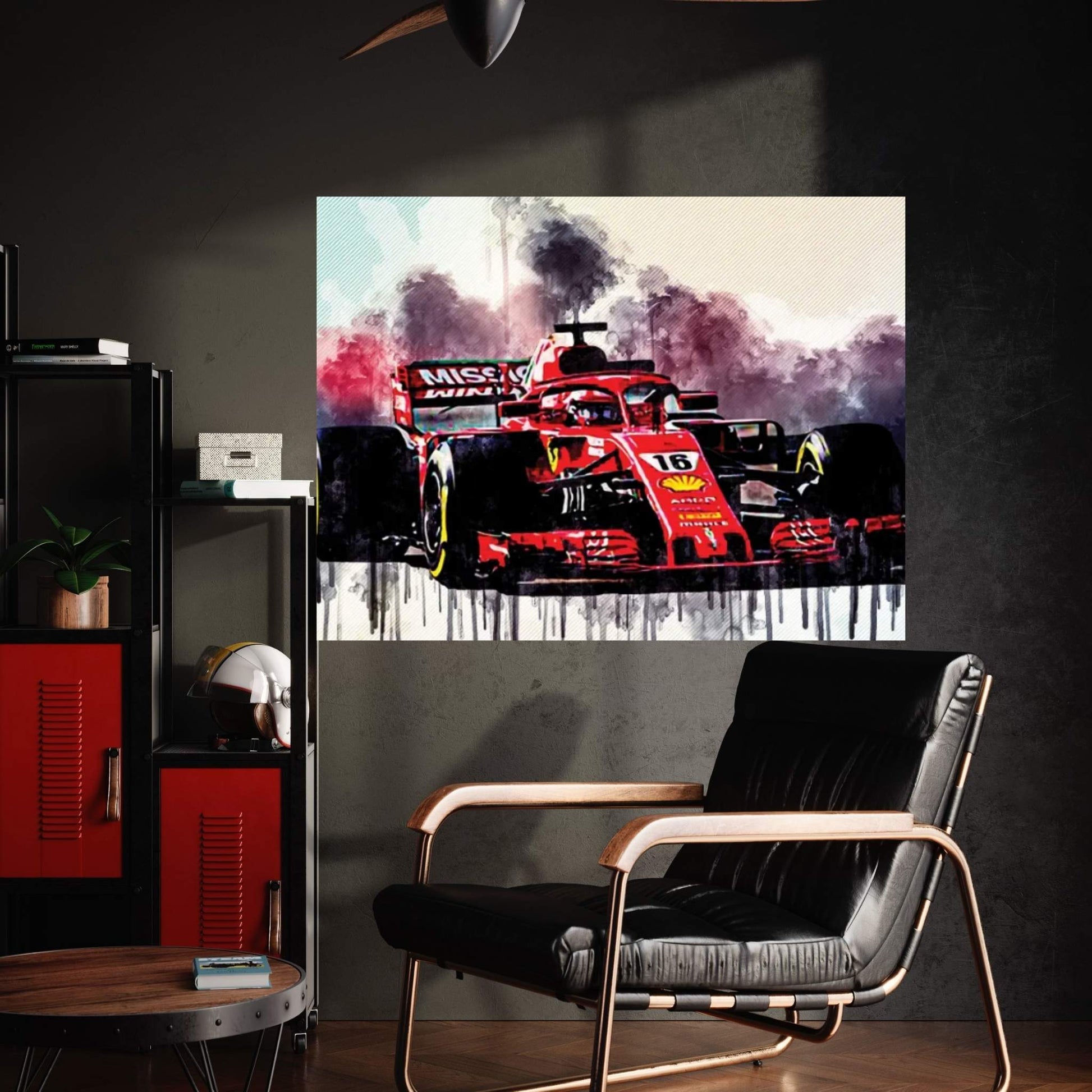 Charles Leclerc Scuderia Ferrari Formula 1 Ferrari Sf90 Racing Car Italian Team F1 Canvas Wall Art - Y Canvas