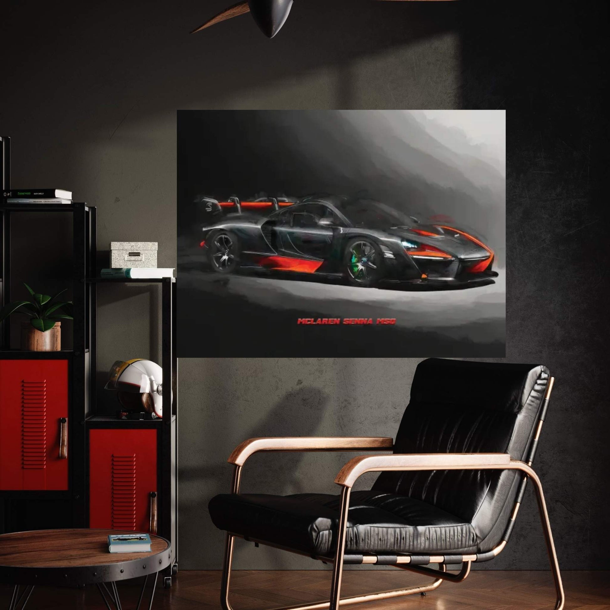 McLaren Senna MSO In Watercolor Canvas Wall Art - Y Canvas