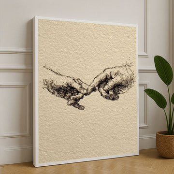 Intricate Hand Sketch Gesture Canvas Wall Art Masterpiece