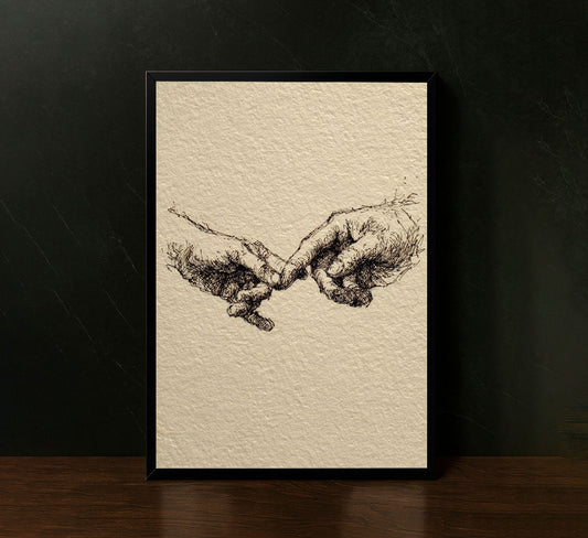 Intricate Hand Sketch Gesture Canvas Wall Art Masterpiece