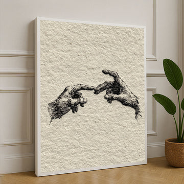 Divine Creation Hand Sketch Canvas Wall Art