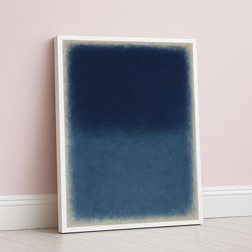 Mark Rothko Style Deep Blue Color Field Canvas Wall Art