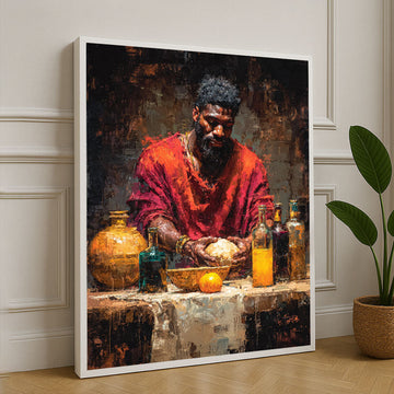 Impressionist Chef With Vibrant Colors Canvas Wall Art