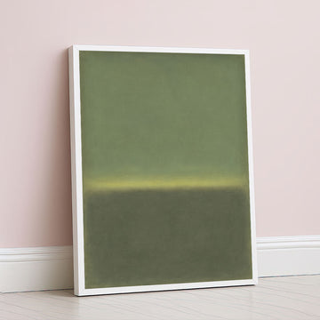 Mark Rothko Style Green Color Field Canvas Wall Art