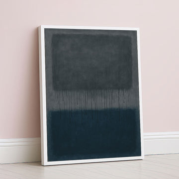 Mark Rothko Style Dark Blue Color Field Canvas Wall Art