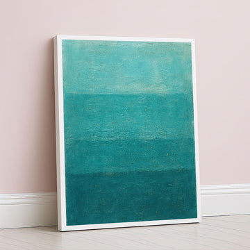 Mark Rothko Style Teal Color Field Canvas Wall Art