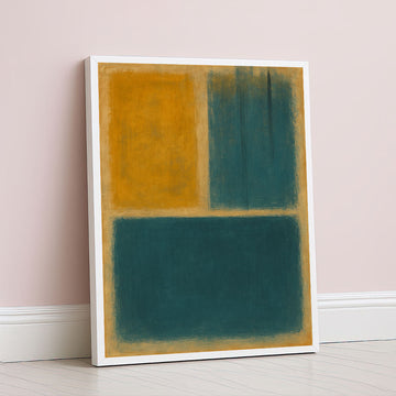 Mark Rothko Teal And Mustard Canvas Wall Art