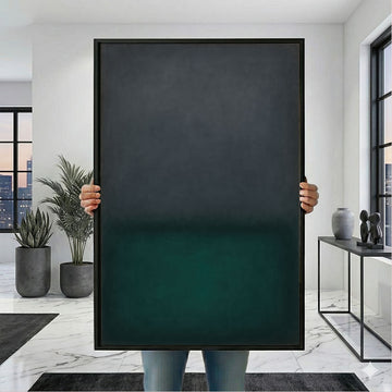 Mark Rothko Black And Teal Canvas Wall Art