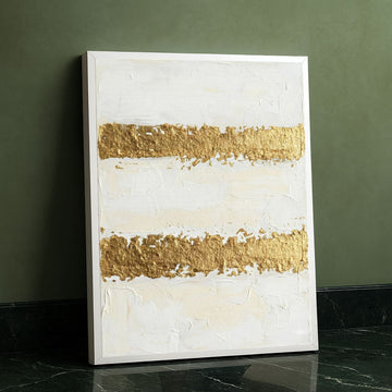 Mark Rothko White And Gold Canvas Wall Art