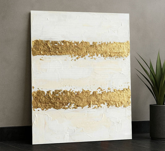 Mark Rothko White And Gold Canvas Wall Art