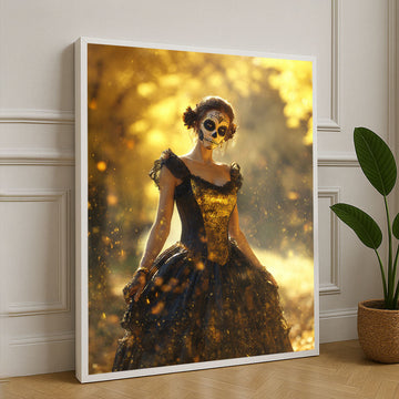 Regal Día De Los Muertos Elegance Canvas Wall Art