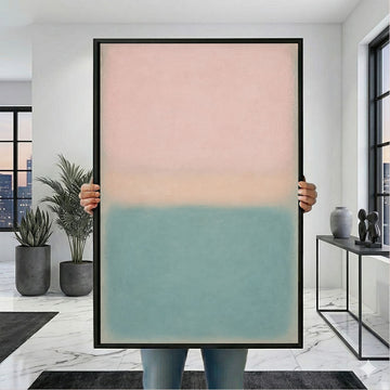 Mark Rothko Pink And Teal Canvas Wall Art