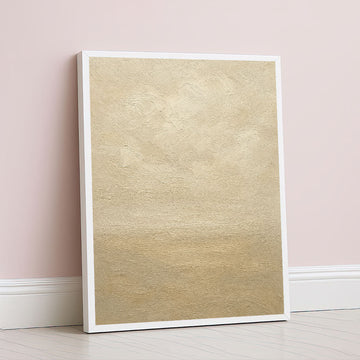 Subtle Textured Beige Minimalist Canvas Wall Art