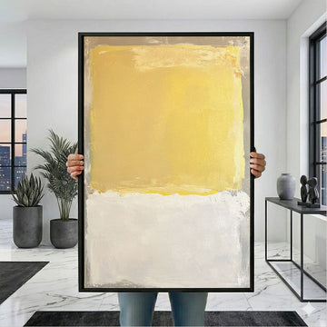 Mark Rothko Yellow And White Canvas Wall Art