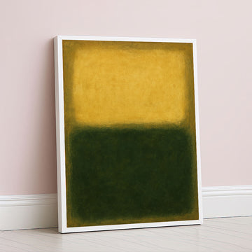 Mark Rothko Style Color Field Canvas Wall Art In Yellow Green