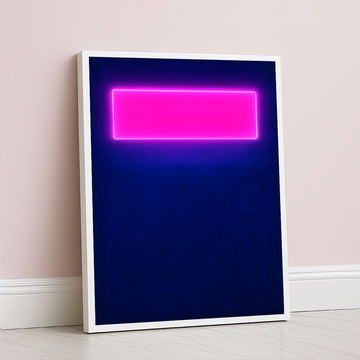 Mark Rothko Inspired Neon Pink Block Canvas Wall Art