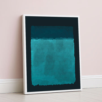 Mark Rothko Style Blue Color Field Canvas Wall Art
