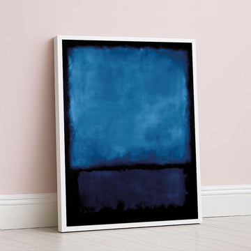 Mark Rothko Inspired Blue Color Field Canvas Wall Art