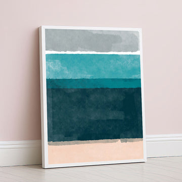 Mark Rothko Inspired Color Field Canvas Wall Art In Blue