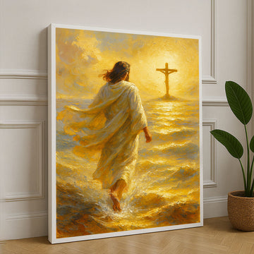 Divine Sunrise Walk Spiritual Journey Canvas Wall Art