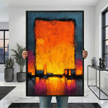 Mark Rothko Orange And Navy Canvas Wall Art