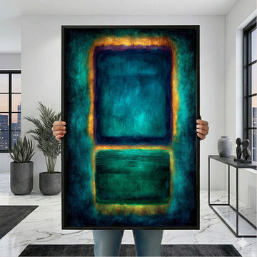 Mark Rothko Teal And Navy Canvas Wall Art