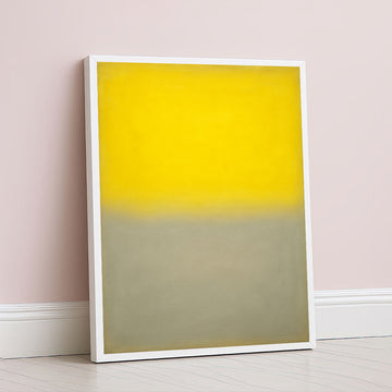 Mark Rothko Style Yellow Gray Abstract Canvas Wall Art