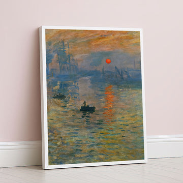 Monet Impressionist Sunrise Seascape Canvas Wall Art