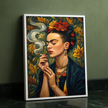 Captivating Woman With Floral Headpiece Canvas Wall Art