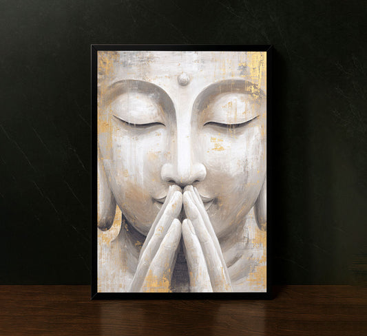 Serene Buddha With Gold Accents Canvas Wall Art