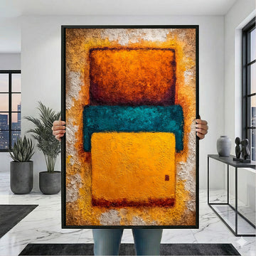 Mark Rothko Orange And Teal Canvas Wall Art