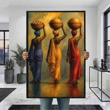 Bold African Women Canvas Wall Art Print | Modern Living Room Decor | Statement Piece
