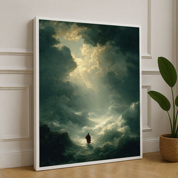 Celestial Journey Through Stormy Skies Canvas Wall Art