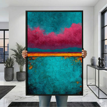 Mark Rothko Teal And Crimson Canvas Wall Art