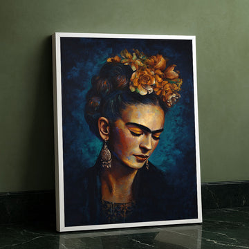 Enchanting Woman With Flower Crown Canvas Wall Art