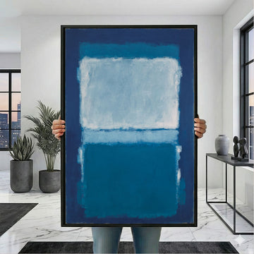 Mark Rothko Blue And White Canvas Wall Art