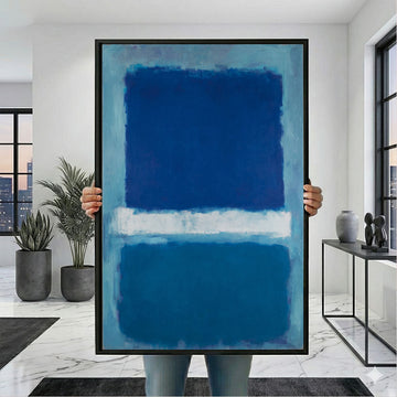 Mark Rothko Blue And White Canvas Wall Art