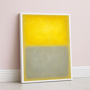 Mark Rothko Style Yellow And Gray Abstract Canvas Wall Art