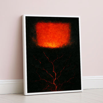 Rothko Inspired Fiery Abstract Canvas Wall Art