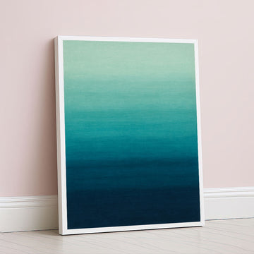 Mark Rothko Inspired Blue Gradient Canvas Wall Art