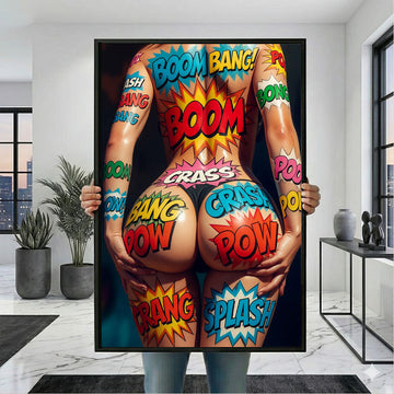 Vibrant Comic Style Female Figure Canvas Wall Art