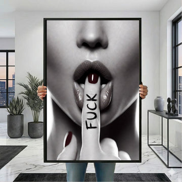 Bold Sensual Woman With Red Nails Canvas Wall Art