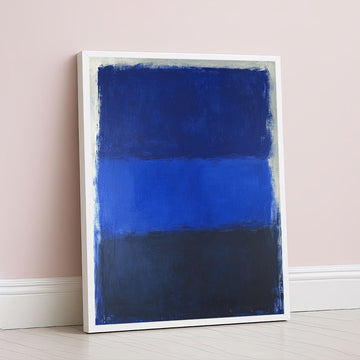 Mark Rothko Inspired Blue Color Field Canvas Wall Art