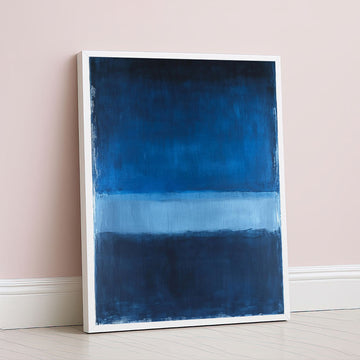 Mark Rothko Style Blue Color Field Canvas Wall Art
