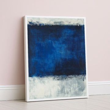 Mark Rothko Inspired Blue Color Field Canvas Wall Art