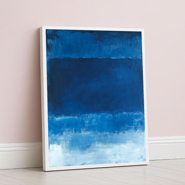 Mark Rothko Style Blue Color Field Canvas Wall Art