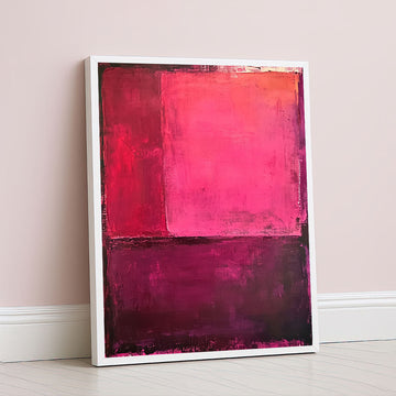 Mark Rothko Inspired Color Field Canvas Wall Art In Pink Tones