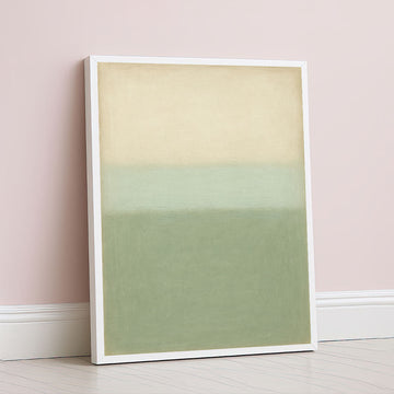 Mark Rothko Style Subtle Green Color Field Canvas Wall Art