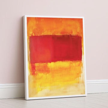 Mark Rothko Style Red And Yellow Abstract Canvas Wall Art